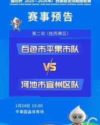 开云-赛事预告：1月24日至25日，广西“县超”第二轮战火再燃